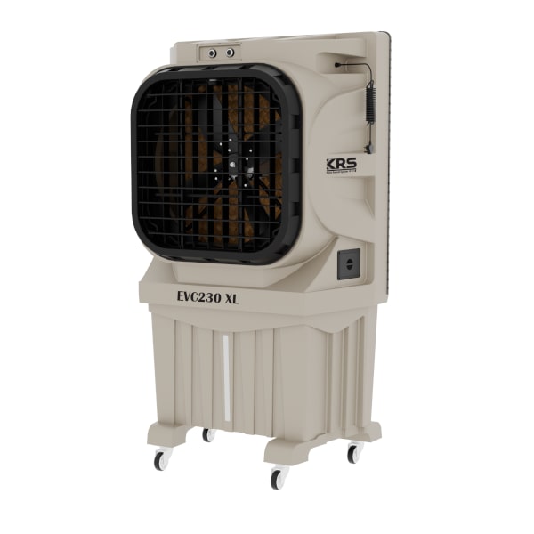 KRS EVC230 XL  Raffrescatore evaporativo portatile in plastica portata d'aria 23.000 mc/h  1125x700x2060 260l Beige