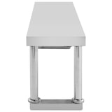 thumbnail of vidaXL Küchen-Arbeitstisch mit Aufsatzboard 120×60×120 cm Edelstahl