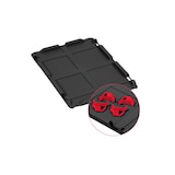 thumbnail of PROREGAL SuperSparSet 8x Eurobox NextGen Color mit Auflagedeckel & Verschlüsse, HxBxT 22x30x40cm, 20L, Schwarz, Griffe rot zu, Eurobehälter