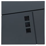 thumbnail of Briefkasten HWC-B29, Wandbriefkasten Postkasten Zeitungsfach, pulverbeschichtet ~ anthrazit