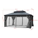 thumbnail of Alu Pavillon BAGDAD 3,65x3,65 m Metalldach Pergola Aluminium