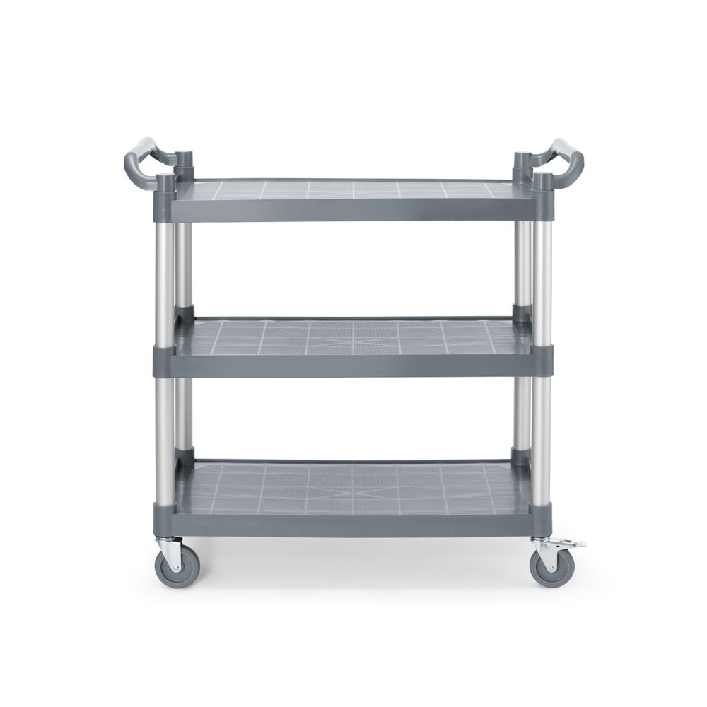 HENDI Serveerwagen polypropyleen met 3 bladen, groot, AmerBox, 1010x500x(H)960mm