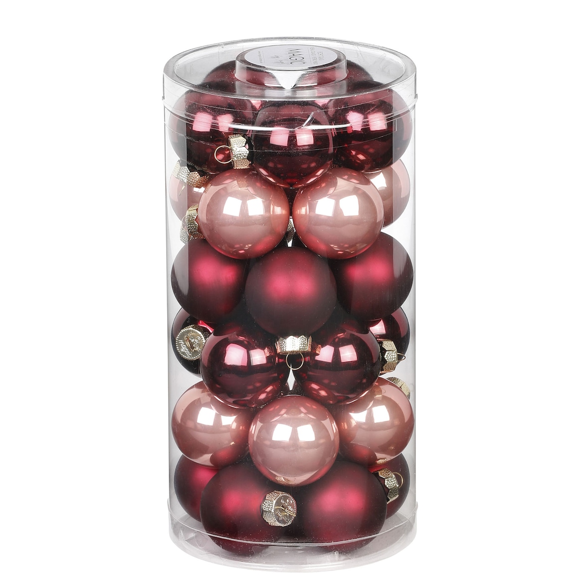 30 Weihnachtskugeln 4cm Glas Christbaumkugeln Weihnachtsbaumkugeln klein  rosa