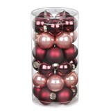 thumbnail of 30 Weihnachtskugeln 4cm Glas Christbaumkugeln Weihnachtsbaumkugeln klein  rosa
