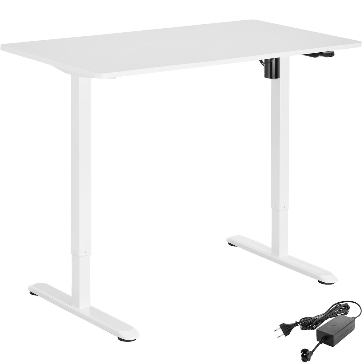 tectake Bureau réglable en hauteur électrique Skadi - blanc - 405112