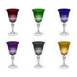 thumbnail of Coffret de 6 verres à pied 22 cl en cristallin taillé -  22.00 cl Multicolore Rond Verre Cristallin Table Passion 10.00x10.00 cm