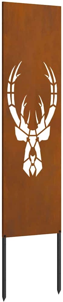 vidaXL Garten dekoratives Panel Tiermuster Rostig 32 x 140 cm