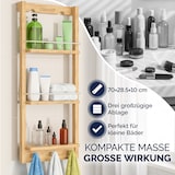 thumbnail of CASARIA® Duschregal hängend Holz mit 3 Ablagen