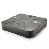 thumbnail of Vrijhangende parasol 3×4 m kantelbaar, draaibaar en met verzwaringsplaat op wielen van grijs aluminium