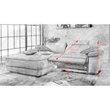 thumbnail of KAWOLA Sofa LOLA Ecksofa Leder cognac mit motorischer Relaxfunktion Recamiere links