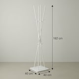 thumbnail of Appendiabiti Moderno Ferro Salvaspazio Attaccapanni Terra 40x40x182 cm - Bianco