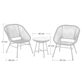 thumbnail of SVITA TULUM Balkon-Möbel 3-tlg. Garten-Möbel Set Balkonstühle mit Tisch Terracotta Orange