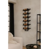 thumbnail of TOJ Living Botellero de pared – 6 botellas – acero inoxidable – negro mate – portabotellas