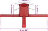 thumbnail of vidaXL Kerstboomstandaard 61x61x15,5 cm rood
