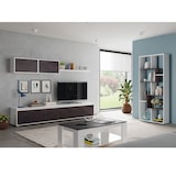 thumbnail of Parete Attrezzata Mobile Mobile Soggiorno TV con Mensola e Modulo Sospeso Salotto Legno Base Televisione Sala da Pranzo 200x41x43 cm Bianco E Ossido