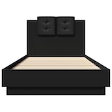 thumbnail of vidaXL Bettgestell mit Kopfteil Schwarz 100x200 cm Holzwerkstoff
