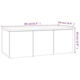 thumbnail of vidaXL TV-Schrank Räuchereiche 80x34x30 cm Holzwerkstoff