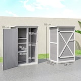 thumbnail of Caseta de Jardín de Madera 75x56x115cm Armario Cobertizo de Exterior para Herramientas con 3 Estantes Interiores Puerta con Pestillo y Techo Asfáltico
