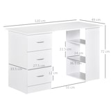 thumbnail of HOMCOM Scrivania Porta PC 3 Cassetti e 3 Ripiani in Legno