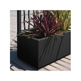 thumbnail of Stefanplast Ethica, fioriera rettangolare 80 cm con spalliera, verde oliva