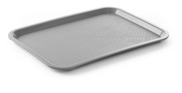 Tabuleiro retangular Fast Food - Médio 415 x 305 mm - Cinzento - HENDI