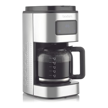 Cafetière filtre programmable Bistro inox et plastique inox 1,5 L (12 tasses) BODUM