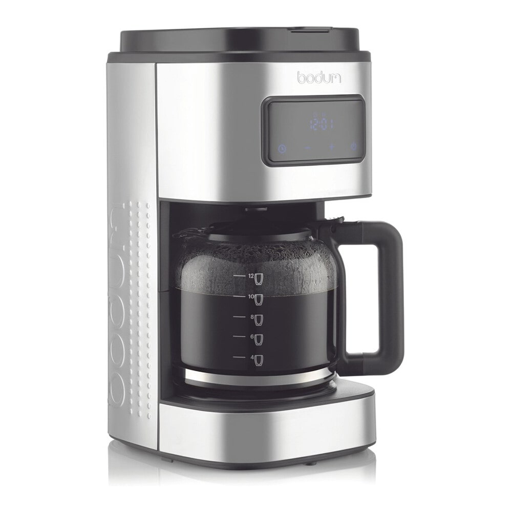Cafetière filtre programmable Bistro inox et plastique inox 1,5 L (12 tasses) BODUM
