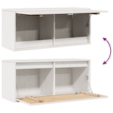 thumbnail of vidaXL Wandschrank Weiß 80x30x35 cm Massivholz Kiefer
