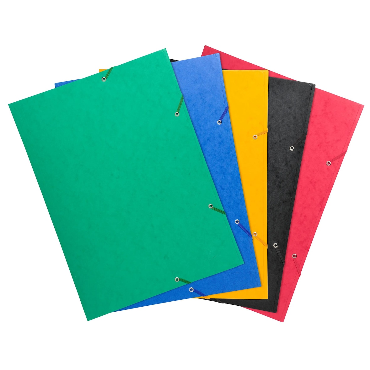 Exacompta - Réf. 59500E - Carton de 10 chemises à élastiques pour grand format - 32x44 cm pour documents au format A3 - couleurs assorties