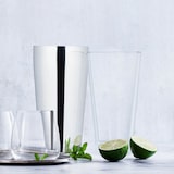 thumbnail of Relaxdays Cocktail Shaker Boston, 2-teiliger Cocktailmixer, 400 & 600 ml, Edelstahl & Glas, Profi, silber/transparent