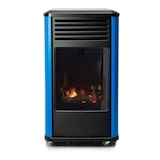 thumbnail of Poêle à gaz 3,4KW Bleu et Noir - Chauffage d'appoint effet Feu de bois Manhattan Sahara