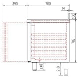 thumbnail of Mesa refrigerada 3 puertas GN 1/1, 403 L, acero inoxidable, refrigeración por aire, 85 x 180 x 70 cm, 300W – CORECO Vaiotec 10294