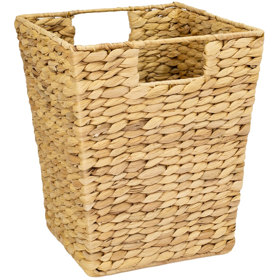 HMF Papierkorb Büro, Aufbewahrungskorb geflochten aus Wasserhyazinthe, Eckig, 25 x 25 x 30 cm