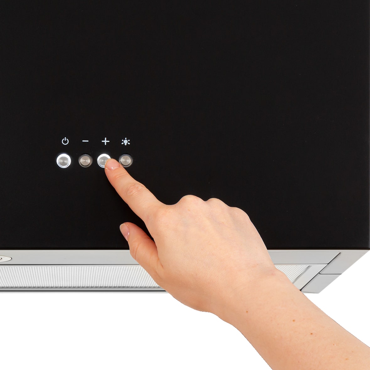 Structura Inselabzugshaube Abluft 641 m³/h max. LED-Licht Edelstahl Schwarz