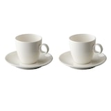 thumbnail of Maastricht Porselein Koffiekop en schotel Bart 17 cl 13.5 cm Offwhite Porselein 2 stuks