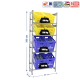 thumbnail of Suporte para garrafas Simonbottle cinza 4 Prateleiras de 100 kgs por Prateleira 2000x800x300 mm