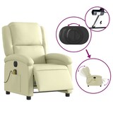 thumbnail of vidaXL Massagesessel Elektrisch Creme Echtleder