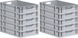 thumbnail of PROREGAL Eurobox NextGen Grip | HxBxT 12x40x60cm | 23 Liter | Griffe offen | Glatter Boden | Eurobehälter, Transportbox, Transportbehälter