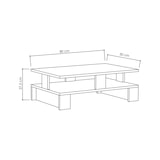 thumbnail of Dmora Wohnzimmertisch Dlettier, Niedriger Wohnzimmertisch, Kaffeeregal, Couchtisch für Sofa, 80x50h28 cm, Anthrazit