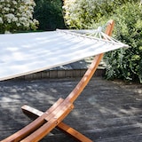 thumbnail of Witte houten vrijstaande hangmat