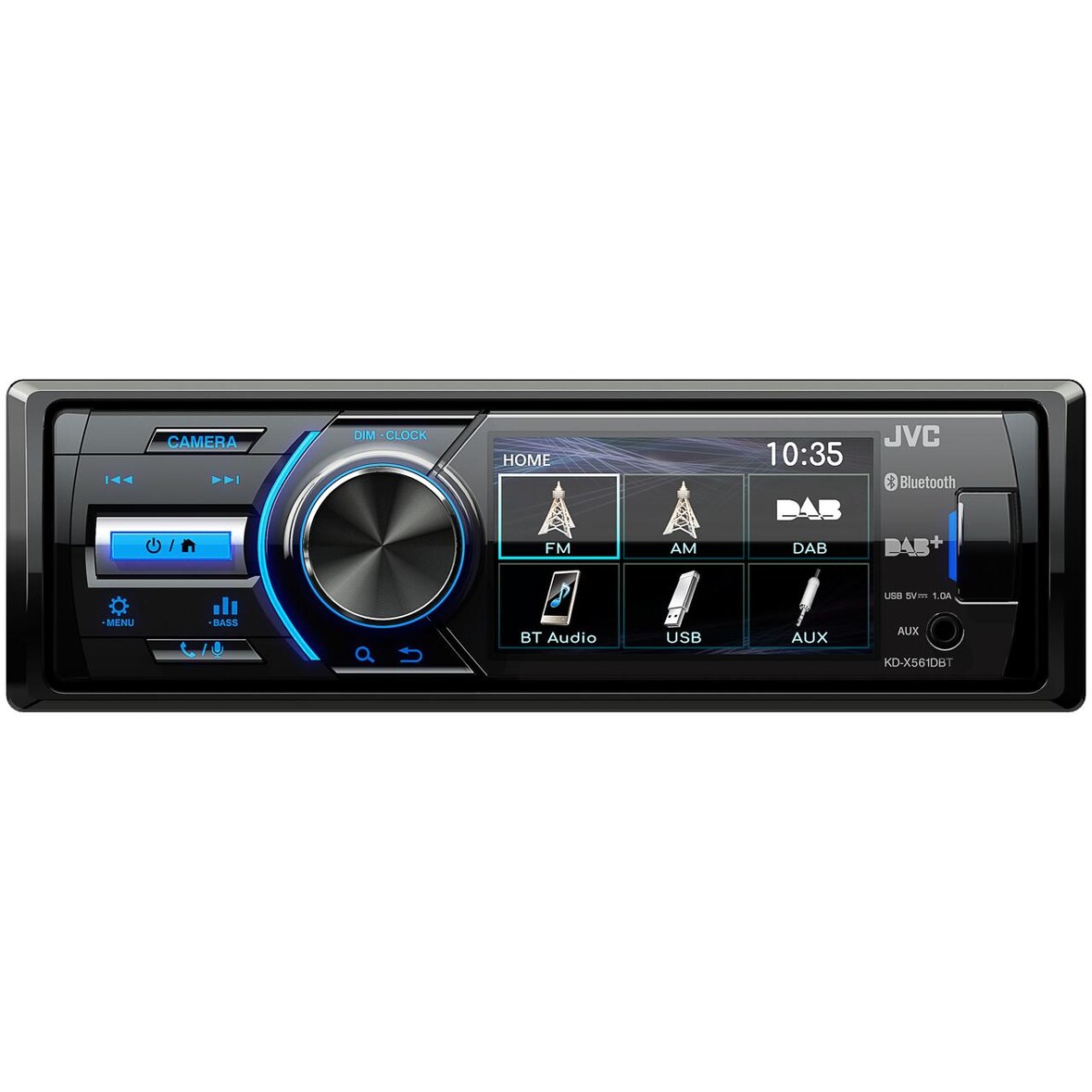 JVC KD-X561DBT Auto Media-Receiver Schwarz, Blau 180 W Bluetooth