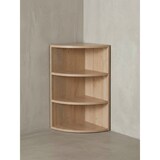 thumbnail of Eckregal Sonoma 30x60x30 cm WL5.842 Holz Wandregal Eck Hängeregal, Holzregal für die Wand Hoch, Wandboard Freischwebend, Design Dekoregal mit runder