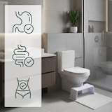 thumbnail of Relaxdays Toilettenhocker, klappbar, Hocker Toilettengang, Erwachsene, Bambus, rutschfest, HxBxT: 19x43,5x20 cm, weiß