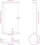 thumbnail of Helloshop26 - Set aus 2 verstellbaren U-förmigen Bartischbeinen 50 x 90-91 cm modernes Design schwarzer Stahl 02_0057460