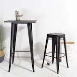 thumbnail of Tabouret de bar en métal noir mat - Hauteur 76cm