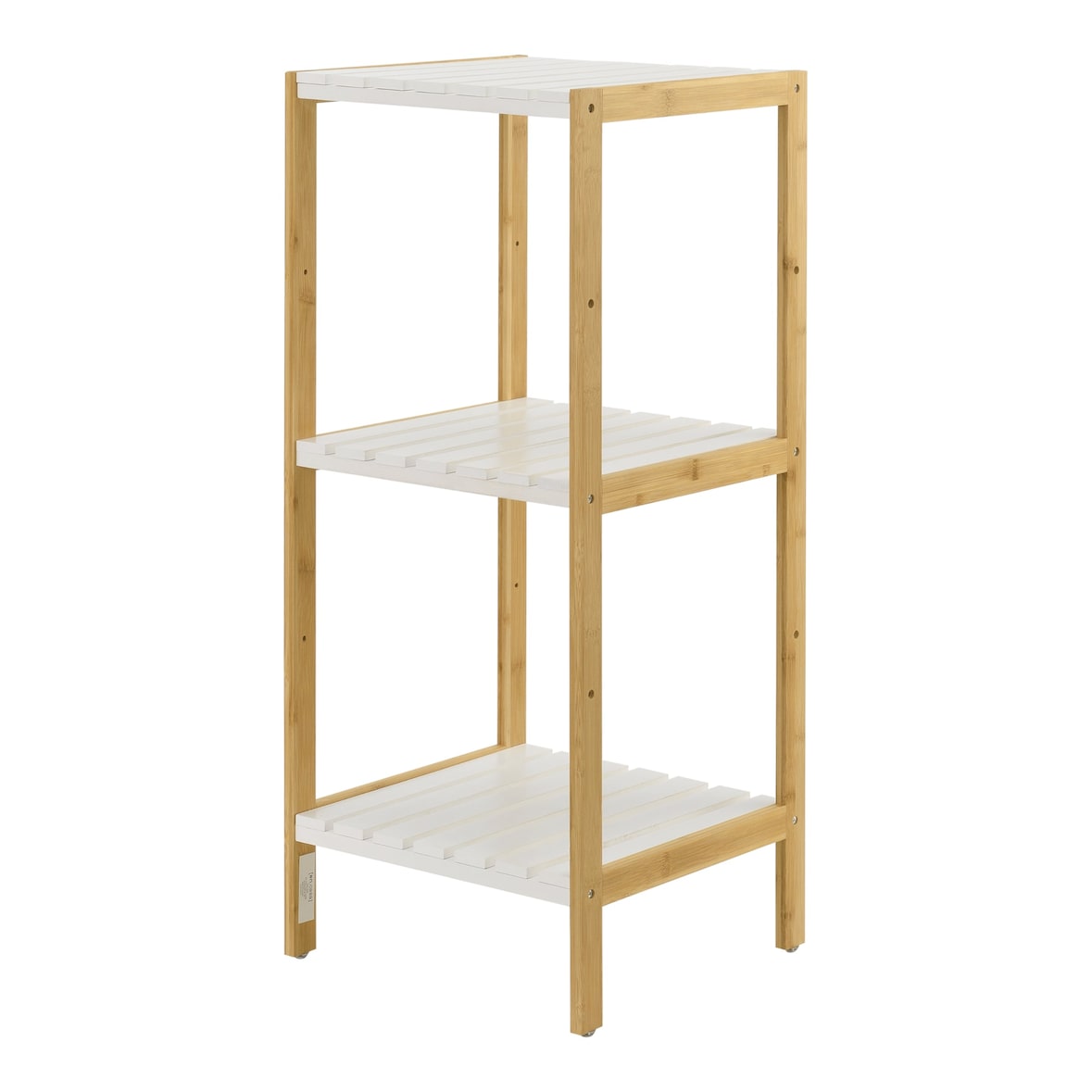 Helloshop26 - Bambus-Regal 33 x 34 x 80 cm naturweiß 03_0006977