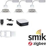 thumbnail of Paulmann Preisattraktives Starterset Smart Home smik Gateway mit Wandtaster + LED Einbauleuchte Nova Plus Coin Basisset schwenkbar RGBW 5181