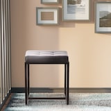 thumbnail of Sitzhocker Barci mit schwarzem Gestell schwarz/Kunstleder