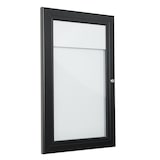 thumbnail of Danieli Store | Tablón de anuncios con cerradura | Tablones magnéticos de aluminio para exteriores con puerta abatible, acabado en negro (A4)