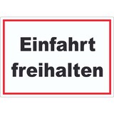 thumbnail of Einfahrt freihalten Aufkleber schwarz-weiß-rot A8 (52x74mm)